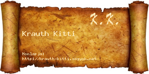 Krauth Kitti névjegykártya